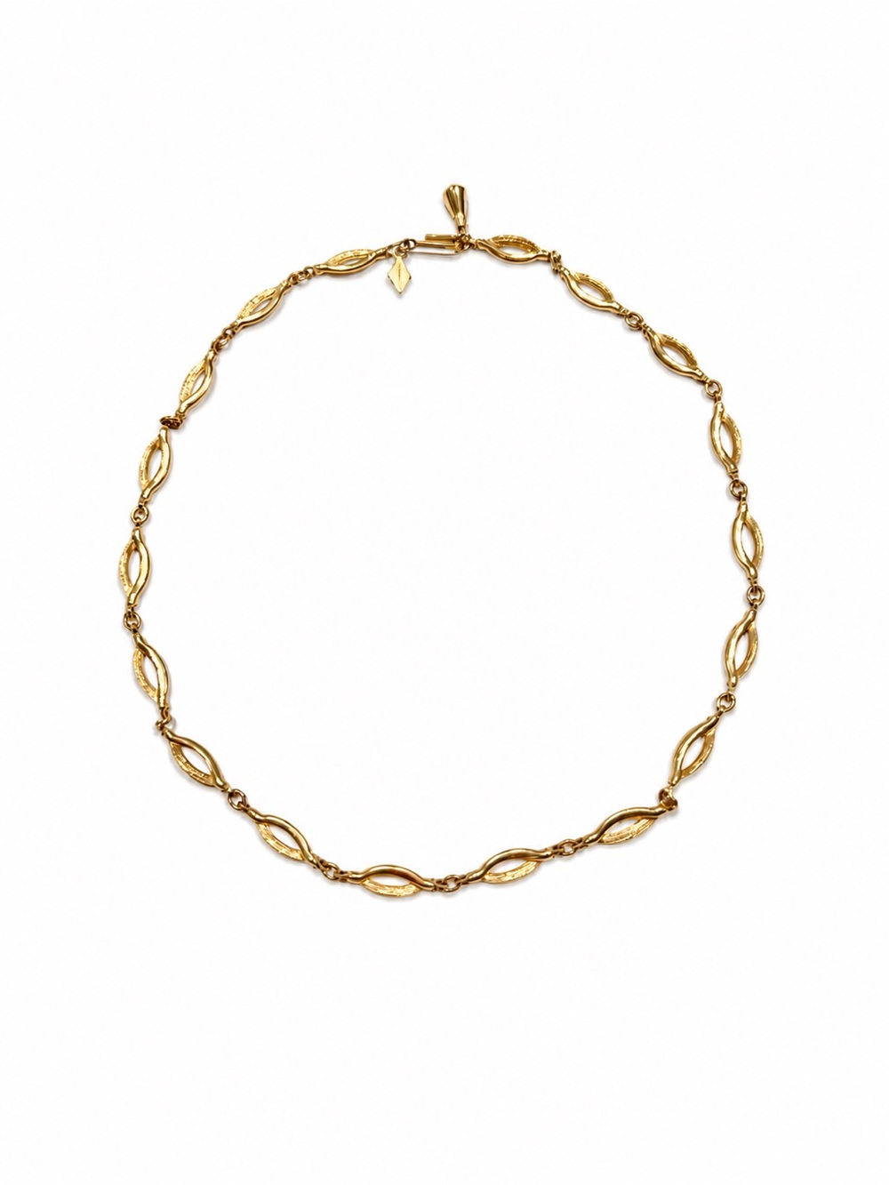 Vintage Sarah Coventry Gold Tone Leaf Link Necklace